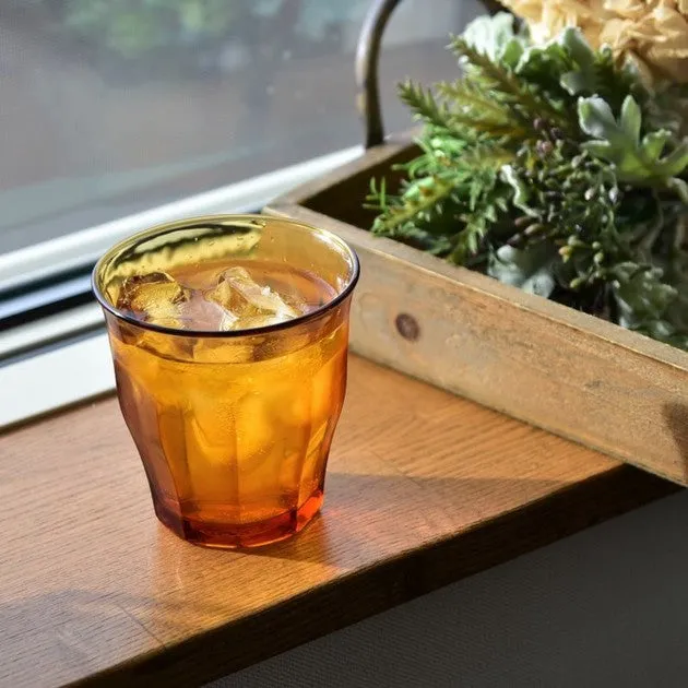 Amber Glass Tumbler - Set of 6